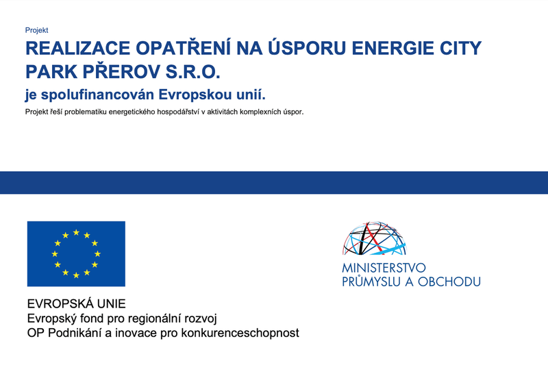 Realizace opatření na úsporu energie City Park Přerov